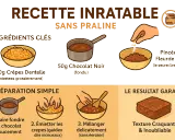 Recette facile pour un croustillant feuillantine sans praliné : chocolat fondu, crêpes dentelle émiettées et une pincée de fleur de sel pour un résultat garanti.