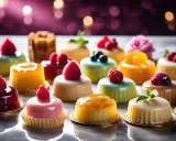 Délicieux petits gâteaux aux fruits, parfaits pour apprendre comment utiliser la gélatine en feuille pour des desserts brillants et fermes.