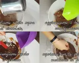 Préparation d'une ganache caramel : ajout de chocolat, beurre, puis glucose. Le mélange est ensuite couvert et mis au frais.