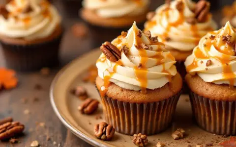 Délicieux cupcakes au caramel et noix de pécan, la meilleure recette cupcake pour un goûter gourmand.