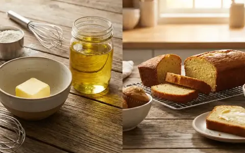 Pour remplacer beurre par huile de coco, voici des pains et muffins dorés. Ingrédients de pâtisserie sur fond de bois.