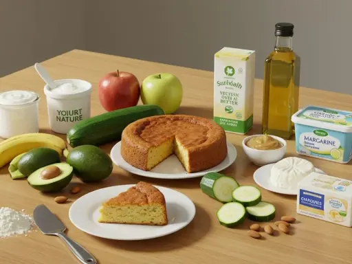 Gâteau moelleux, avocats, bananes, courgettes, yaourt, compote de pommes : des ingrédients pour remplacer le beurre et cuisiner sainement.