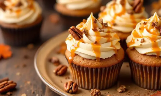 Délicieux cupcakes au caramel et noix de pécan, la meilleure recette cupcake pour un goûter gourmand.